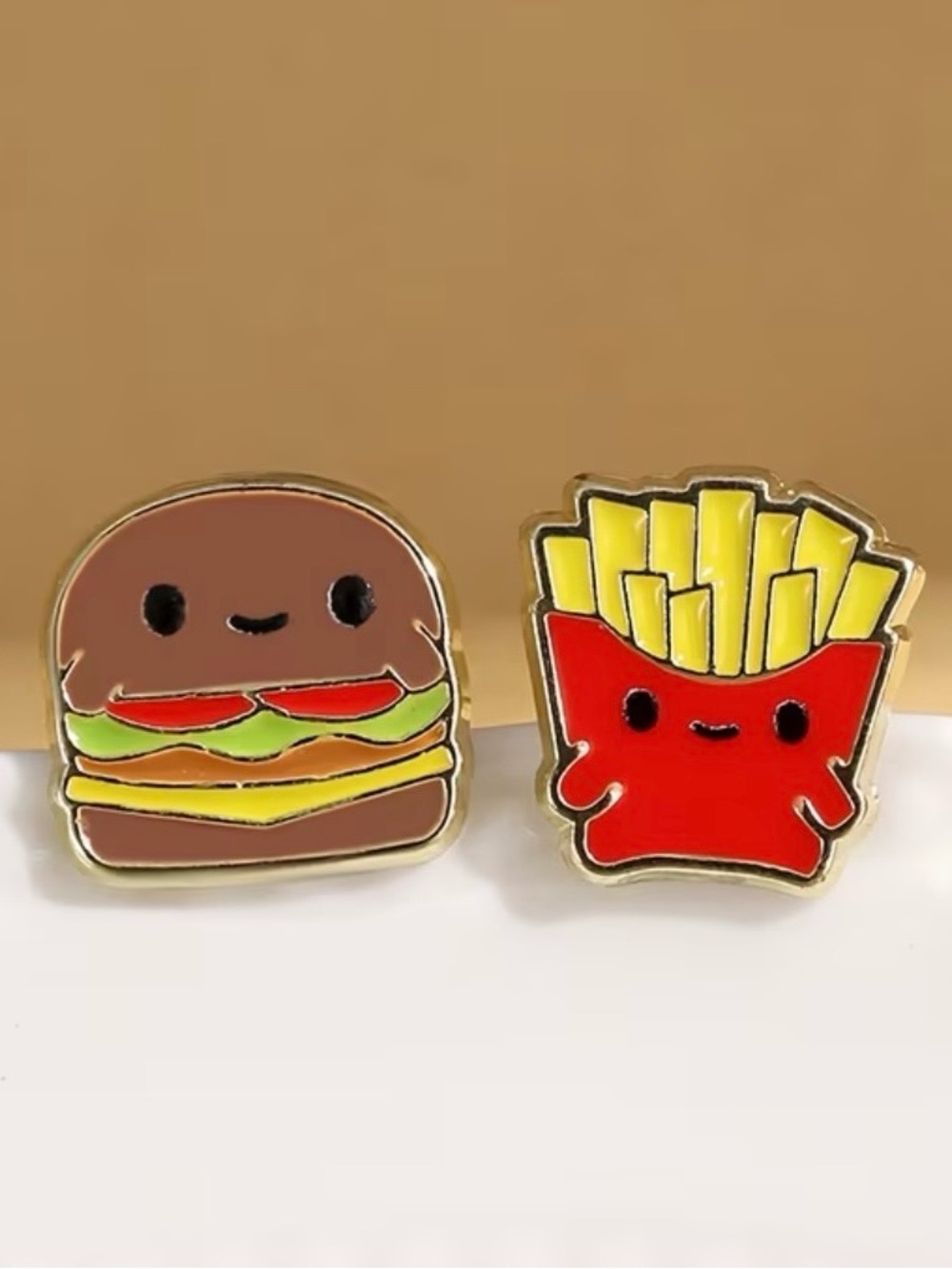 Burger stud earrings